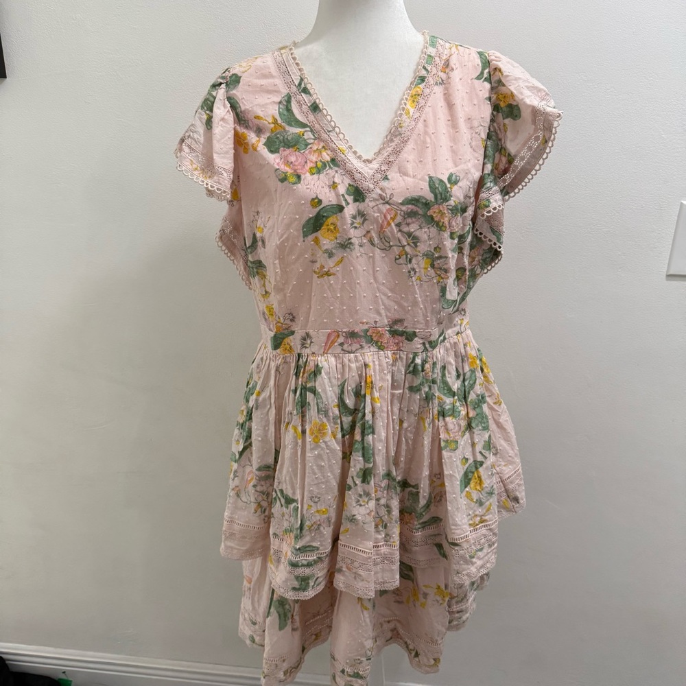 Rachel Parcell Floral Tiered Dress Nordstrom Exclusive Size Large EUC - Picture 3 of 7
